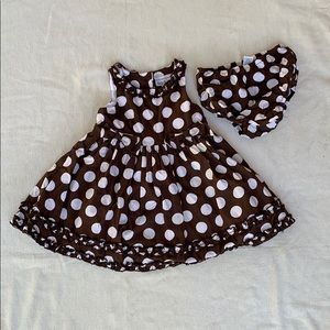 Toddler Girls 18M Polka Dot Sundress Ruffles